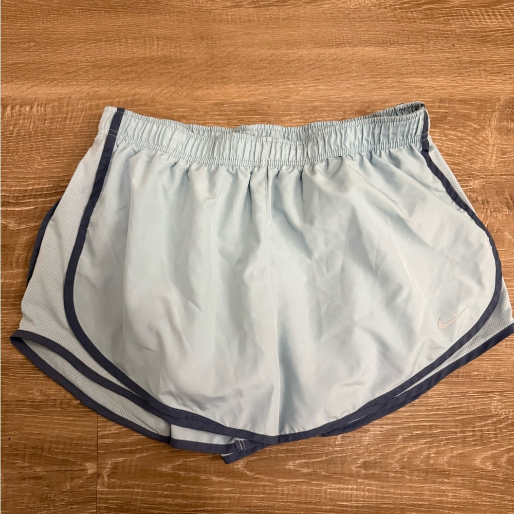 Nike Women's Athletic Shorts in Light Blue and Navy